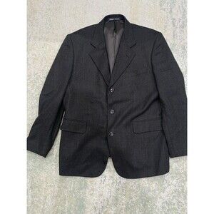 Joseph Feiss Sport Coat Mens 40S Black 100% LambsWool Soft Tweed Jacket
